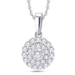 10 Karat White Gold 0.33 Carat Diamonds Flower Pendant-0825949-WG - Picasso Gold & Diamond Jewelry
