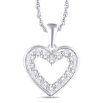10 Karat White Gold 0.25 Carat Diamonds Heart Pendant-0825979-WG - Picasso Gold & Diamond Jewelry