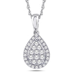 10 Karat Yellow Gold 0.25 Carat Diamonds Pear Pendant-0825986-YG - Picasso Gold & Diamond Jewelry
