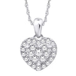 10 Karat White Gold 0.25 Carat Diamonds Heart Pendant-0825987-WG - Picasso Gold & Diamond Jewelry