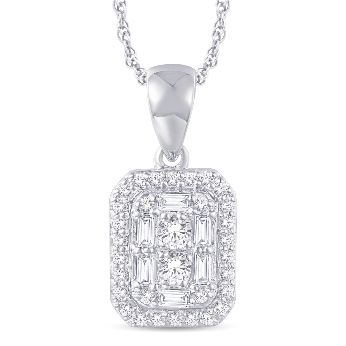 10 Karat White Gold 0.22 Carat Diamonds Classic Pendant-0826103-WG - Picasso Gold & Diamond Jewelry