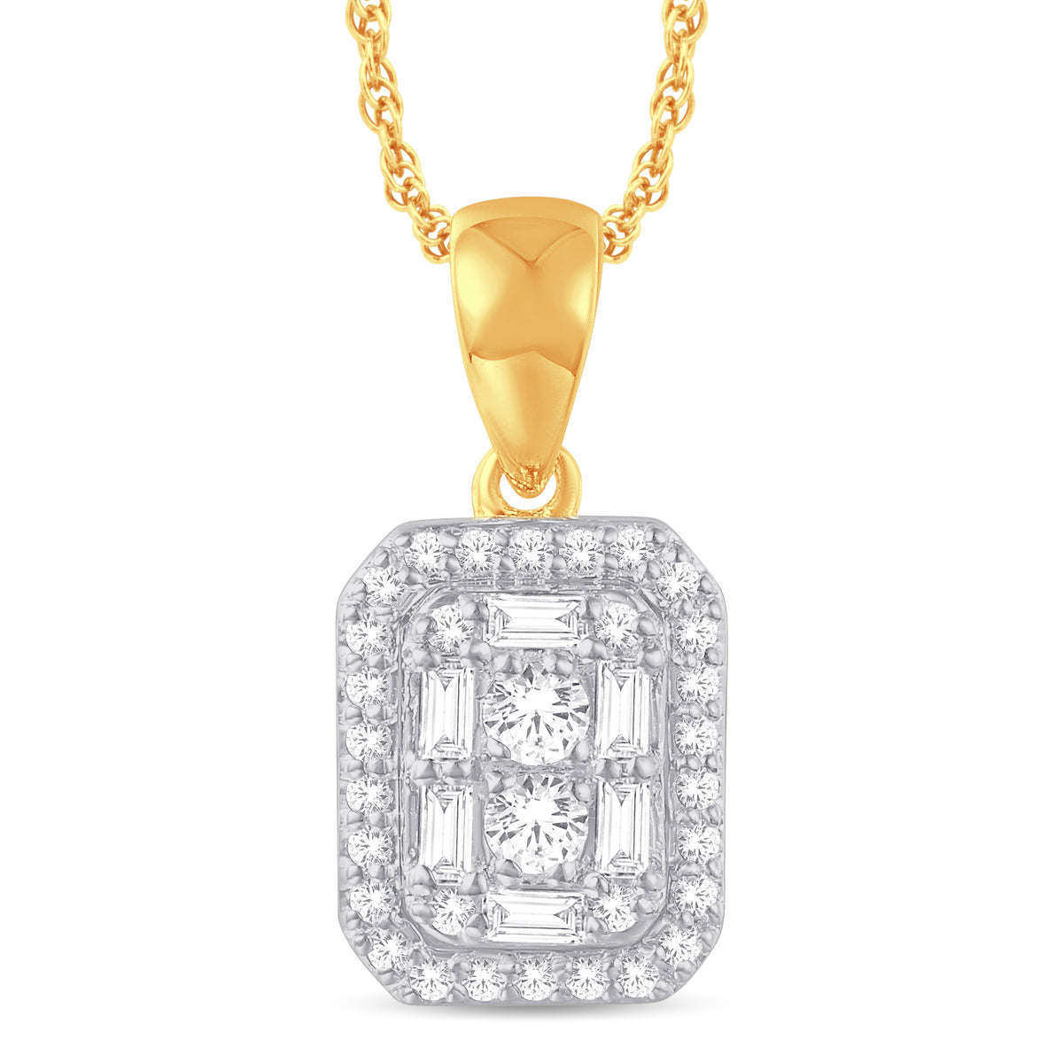 10 Karat Yellow Gold 0.22 Carat Diamonds Classic Pendant-0826103-YG - Picasso Gold & Diamond Jewelry