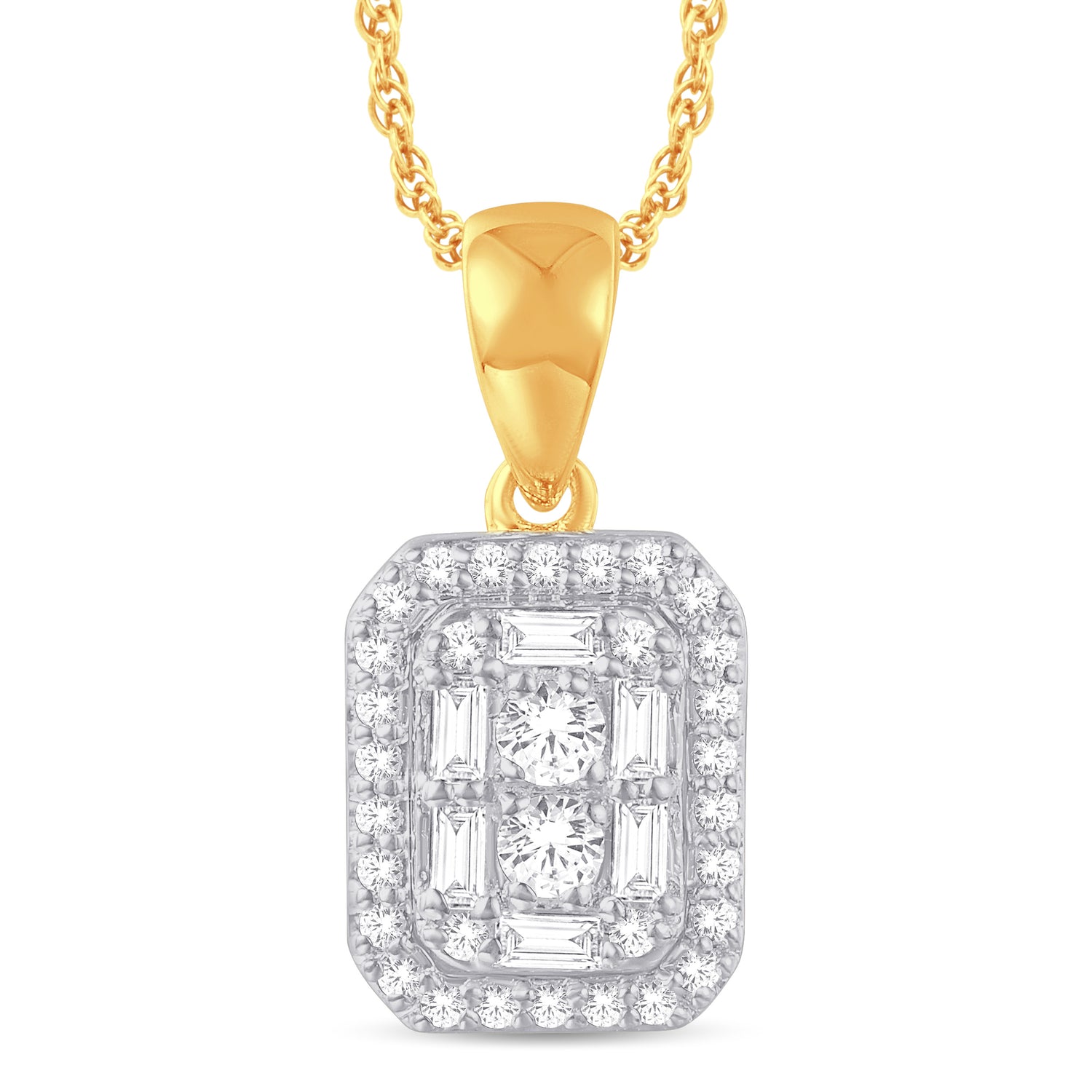 10 Karat Yellow Gold 0.22 Carat Diamonds Classic Pendant-0826103-YG - Picasso Gold & Diamond Jewelry