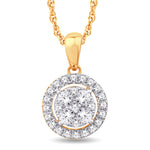 10 Karat Yellow Gold 0.22 Carat Diamonds Round Pendant-0826105-YG - Picasso Gold & Diamond Jewelry