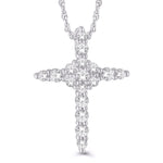 10 Karat White Gold 0.45 Carat Diamonds Latin Cross Pendant-0826110-WG - Picasso Gold & Diamond Jewelry