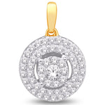 10 Karat Yellow Gold 0.32 Carat Diamonds Round Halo Pendant-0826113-YG - Picasso Gold & Diamond Jewelry