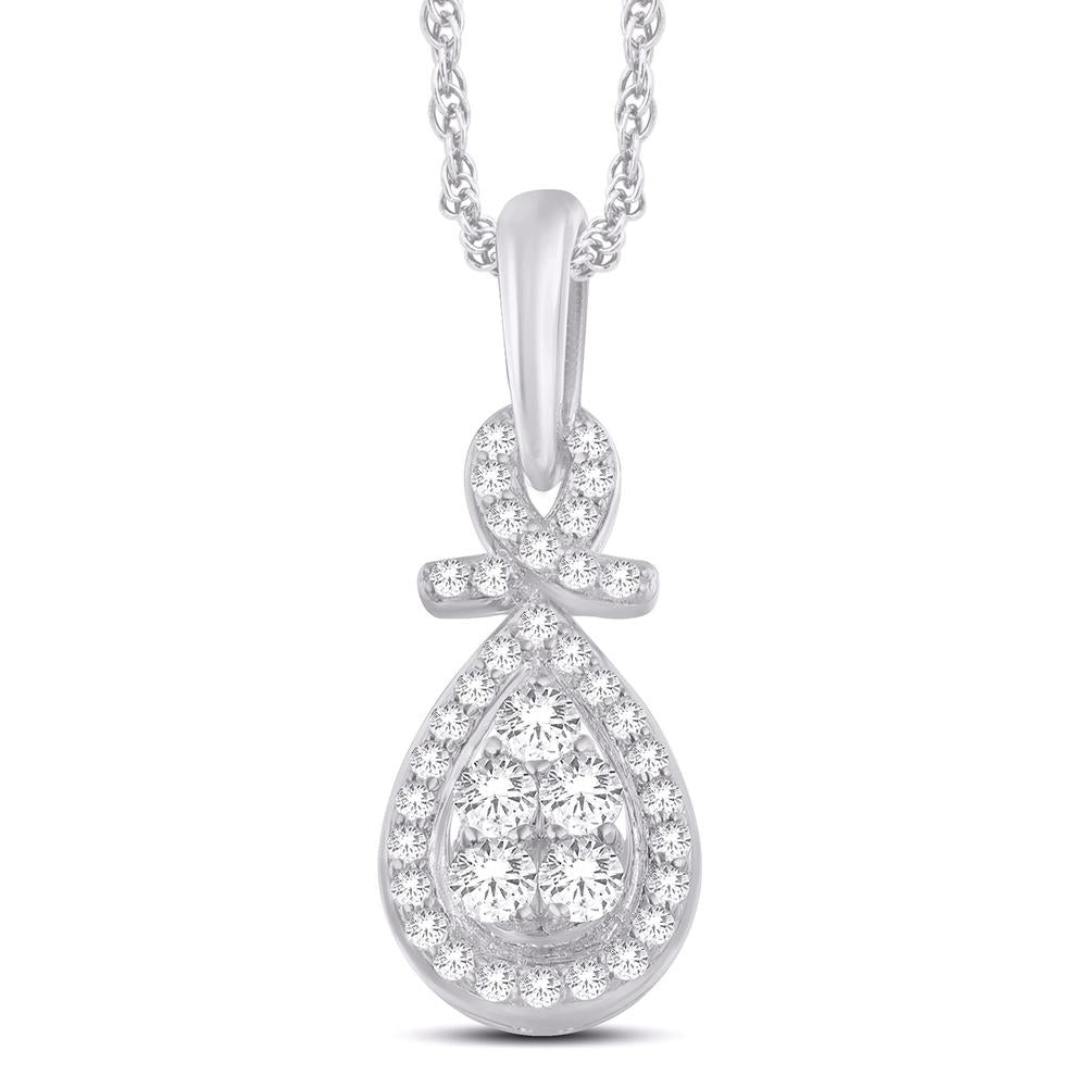 10 Karat White Gold 0.22 Carat Diamonds Fashion Pendant-0826861-WG - Picasso Gold & Diamond Jewelry