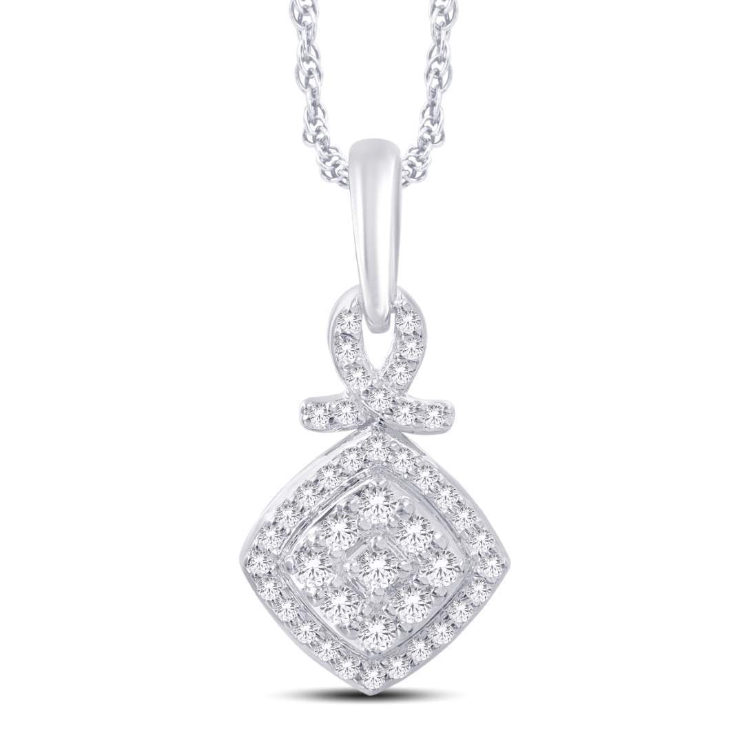 10 Karat White Gold 0.21 Carat Diamonds Fashion Pendant-0826862-WG - Picasso Gold & Diamond Jewelry