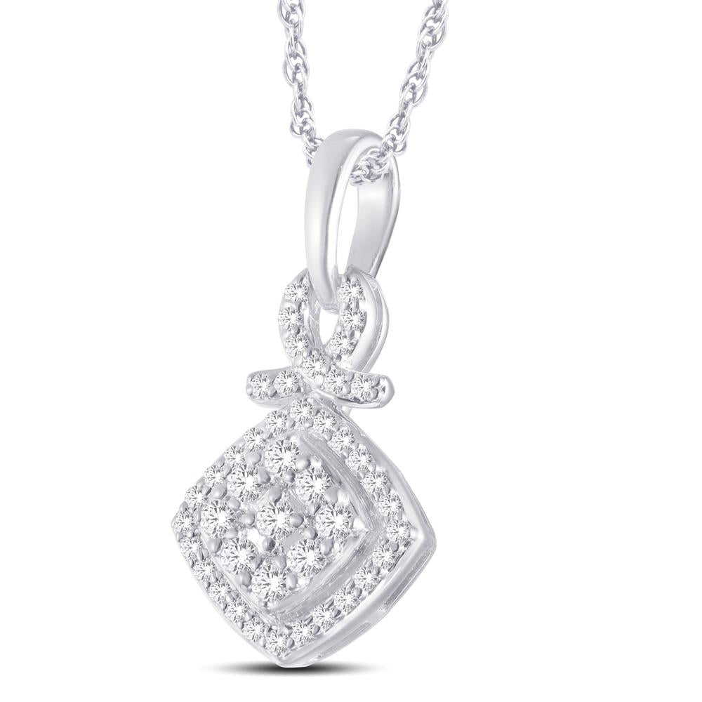 10 Karat White Gold 0.21 Carat Diamonds Fashion Pendant-0826862-WG - Picasso Gold & Diamond Jewelry