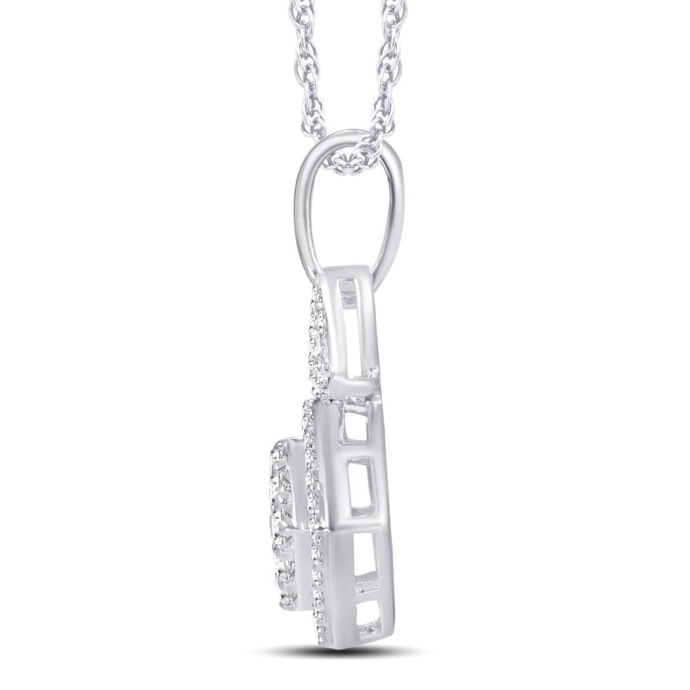 10 Karat White Gold 0.21 Carat Diamonds Fashion Pendant-0826862-WG - Picasso Gold & Diamond Jewelry