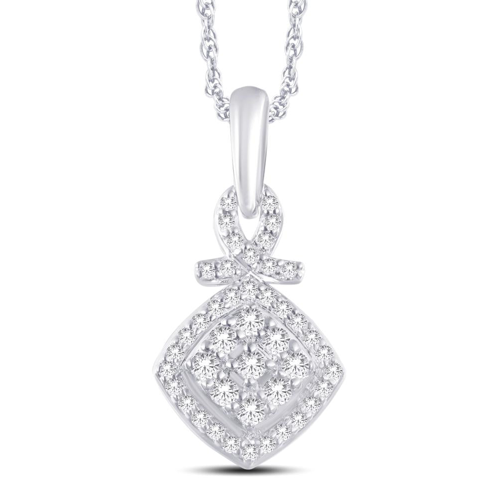 10 Karat White Gold 0.21 Carat Diamonds Fashion Pendant-0826862-WG - Picasso Gold & Diamond Jewelry