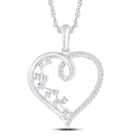 10 Karat White Gold 0.14 Carat Diamonds Heart Pendant-0826863-WG - Picasso Gold & Diamond Jewelry