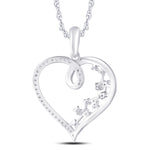 10 Karat White Gold 0.14 Carat Diamonds Heart Pendant-0826863-WG - Picasso Gold & Diamond Jewelry