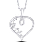 10 Karat White Gold 0.14 Carat Diamonds Heart Pendant-0826863-WG - Picasso Gold & Diamond Jewelry