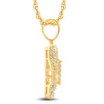 10 Karat All Yellow Gold 2.20 Carat Diamonds Butterfly Pendant - Picasso Gold & Diamond Jewelry