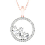 14 Karat Rose Gold 0.33 Carat Diamonds Round Pendant-0827404-RG - Picasso Gold & Diamond Jewelry