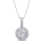 10 Karat White Gold 0.90 Carat Diamonds Round Aleena Pendant-0829261-WG - Picasso Gold & Diamond Jewelry