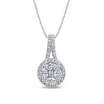 10 Karat White Gold 0.50 Carat Diamonds Round Aleena Pendant-0829273-WG - Picasso Gold & Diamond Jewelry