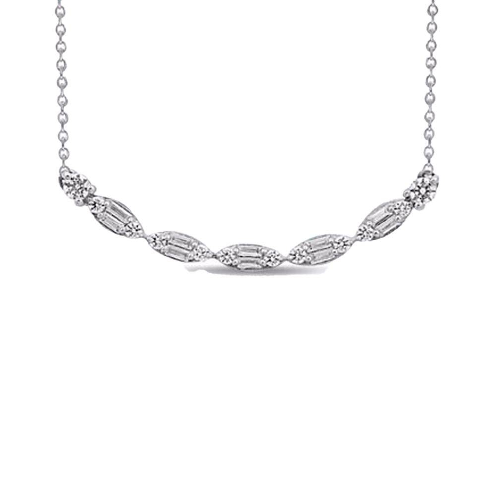 Sparkling 14K White Gold Diamond Pendant with Chain | 0.40 Carats - Picasso Gold & Diamond Jewelry