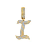 10 Karat Yellow Gold 0.83 Carat Diamonds Initial (I) Pendant-0830033-YG - Picasso Gold & Diamond Jewelry