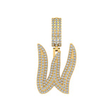 10 Karat Yellow Gold 1.00 Carat Diamonds Initial (W) Pendant-0830043-YG - Picasso Gold & Diamond Jewelry