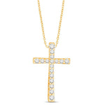 10 Karat Yellow Gold 0.15 Carat Diamonds Latin Cross Pendant-0832153-YG - Picasso Gold & Diamond Jewelry