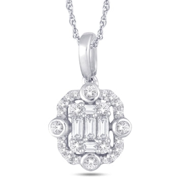 14 Karat White Gold 0.20 Carat Diamonds Fashion Pendant-0832159-WG - Picasso Gold & Diamond Jewelry