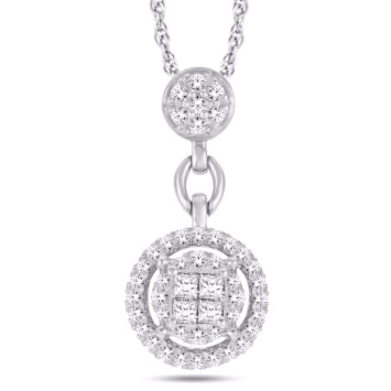 10 Karat White Gold 0.30 Carat Diamonds Round Pendant-0832169-WG - Picasso Gold & Diamond Jewelry