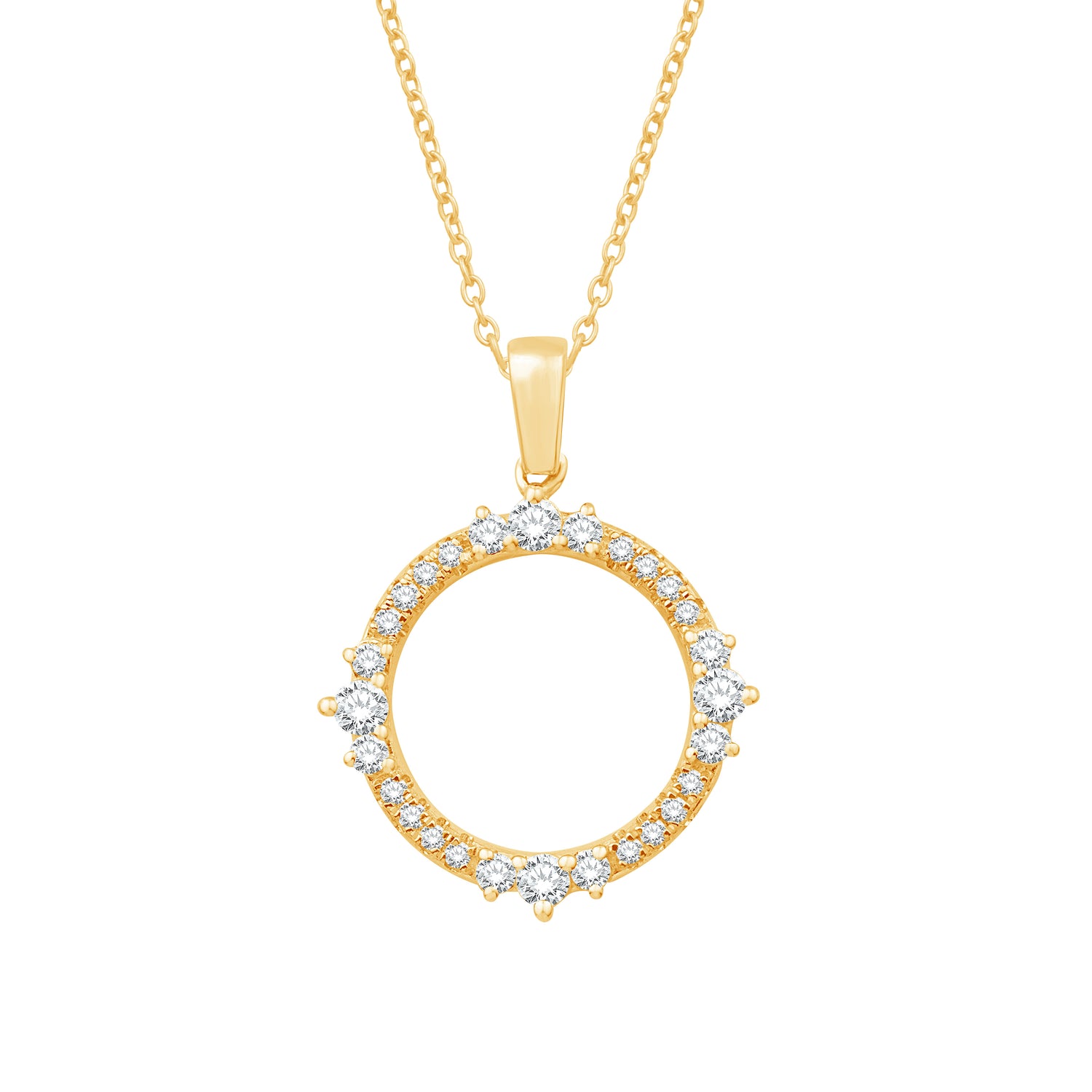 10 Karat Yellow Gold 0.56 Carat Diamonds Round Pendant-0832287-YG - Picasso Gold & Diamond Jewelry
