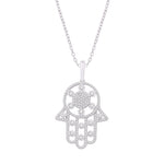 10 Karat White Gold 0.67 Carat Diamonds Hamsa Pendant-0832296-WG - Picasso Gold & Diamond Jewelry