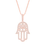 10 Karat Rose Gold 0.40 Carat Diamonds Hamsa Pendant-0832298-RG - Picasso Gold & Diamond Jewelry