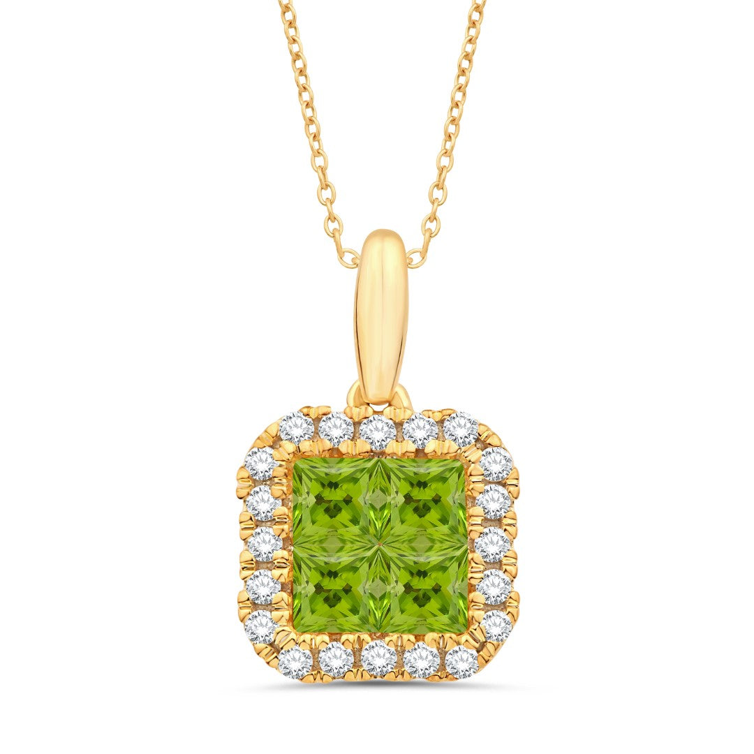14 Karat Yellow Gold 0.99 Carat Diamonds Cushion Pendant-0832770-YG - Picasso Gold & Diamond Jewelry