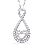 10 Karat White Gold 0.09 Carat Diamonds Infinity Heart Pendant-0832775-WG - Picasso Gold & Diamond Jewelry