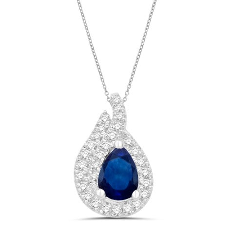 14 Karat White Gold 1.09 Carat Diamonds Pear Pendant With Chain-0832827-WG - Picasso Gold & Diamond Jewelry