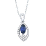 14 Karat White Gold 0.57 Carat Diamonds Marquise Pendant With Chain-0832830-WG - Picasso Gold & Diamond Jewelry