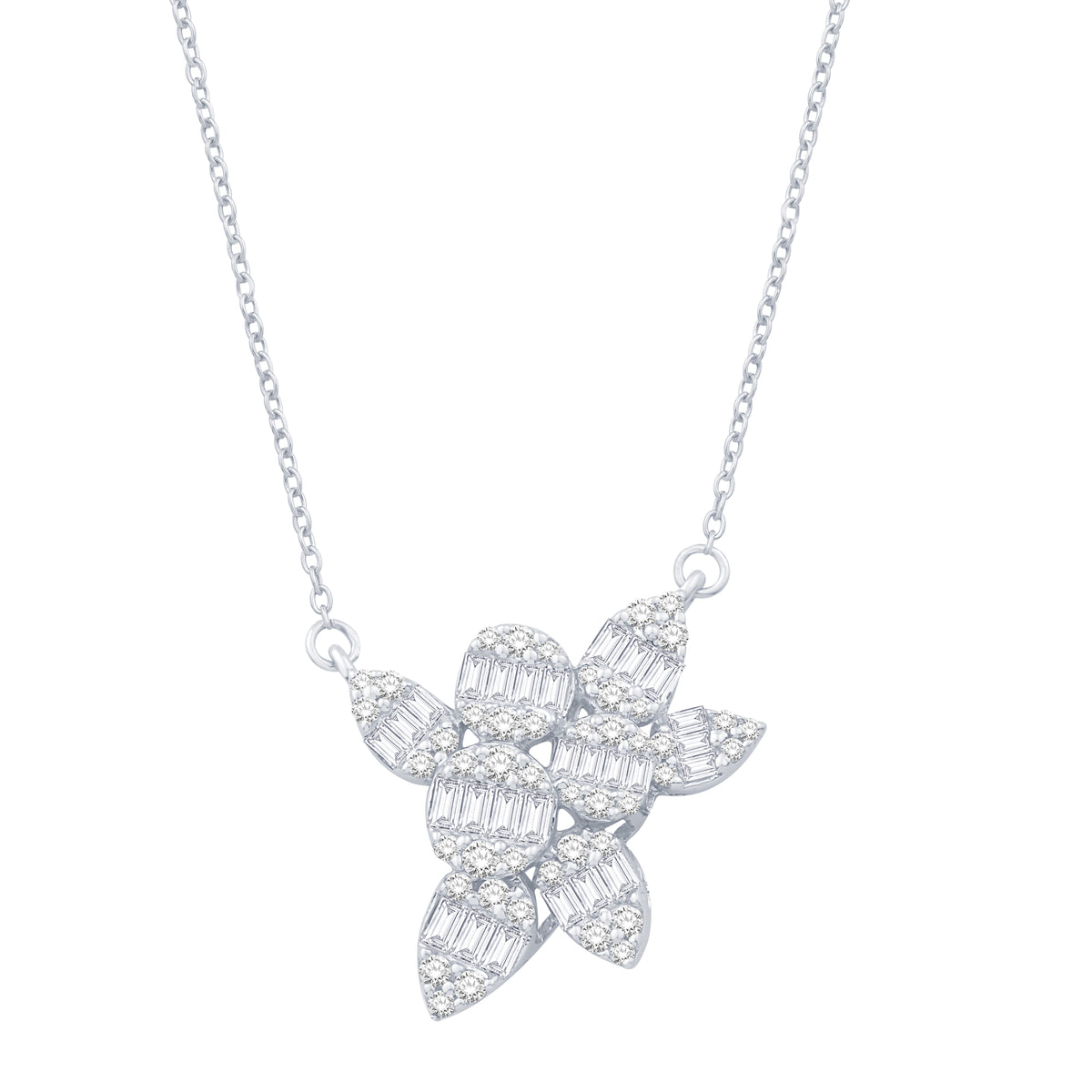 10 Karat White Gold 0.52 Diamond Fashion Pendant With Chain-0832856-WG - Picasso Gold & Diamond Jewelry