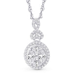14 Karat All Rose Gold 0.75 Carat Diamonds Oval Pendant-0832915-ALR - Picasso Gold & Diamond Jewelry