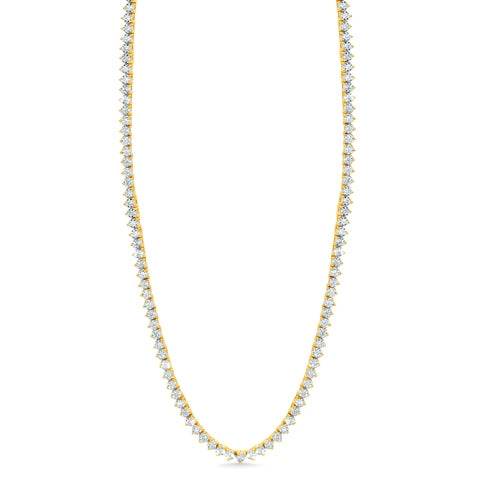 Radiant Glamour: 10K 1.97-2.13CT D-Necklace