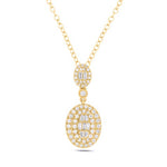 10 Karat Yellow Gold 0.51 Carat Diamonds Oval Pendant-0842143-YG - Picasso Gold & Diamond Jewelry