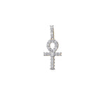 Symbolic Elegance: 10K 0.24-0.28CT D-Ankh Pendant - Picasso Gold & Diamond Jewelry