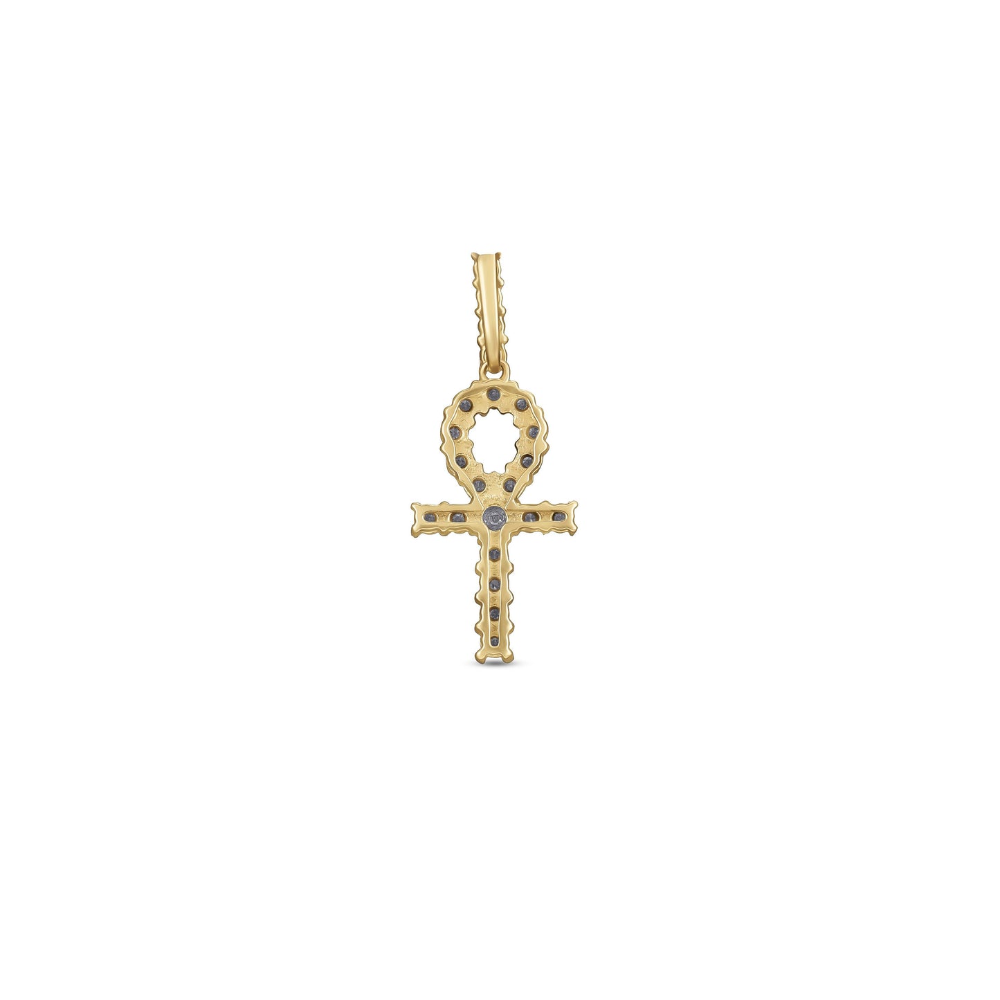 Symbolic Elegance: 10K 0.24-0.28CT D-Ankh Pendant
