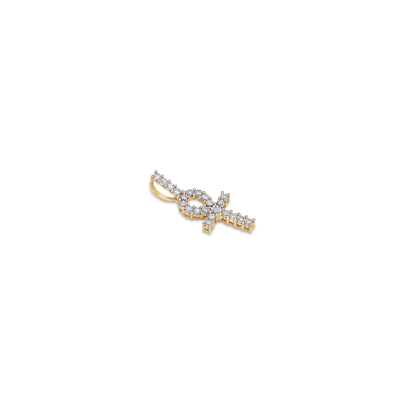 Symbolic Elegance: 10K 0.24-0.28CT D-Ankh Pendant