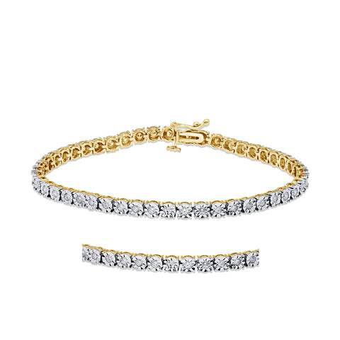 Dazzling Radiance: 10K 0.96-1.10CT D-Bracelet - Picasso Gold & Diamond Jewelry