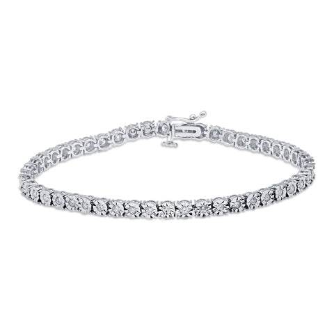 Radiant Glamour: 10K White Gold 0.97-1.12CT D-Bracelet - Picasso Gold & Diamond Jewelry