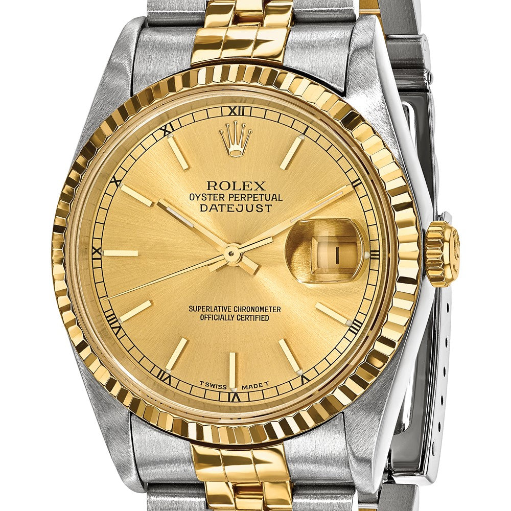 Pre-Owned Rolex Datejust 36mm Champagne Dial Luxury Watch - View 5