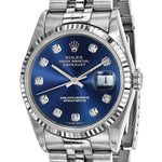 Pre-Owned Rolex Datejust 36mm Blue Dial Luxury Watch - View 5