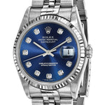 Pre-Owned Rolex Datejust 36mm Blue Dial Luxury Watch - View 6