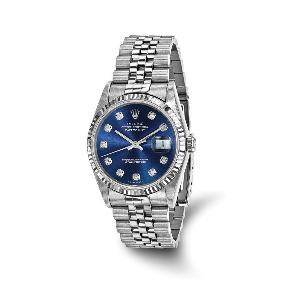 Pre-Owned Rolex Datejust 36mm Blue Dial Luxury Watch