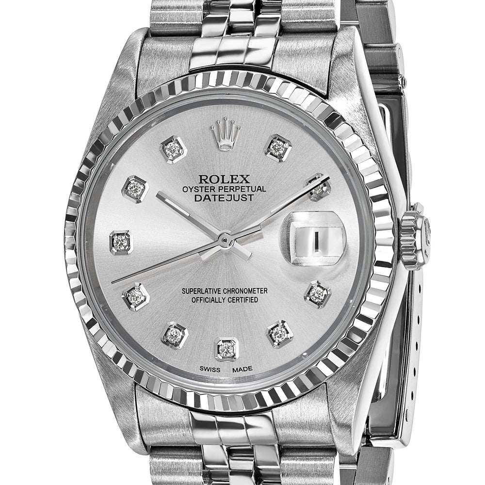 Pre-Owned Rolex Datejust 36mm Silver Dial Luxury Watch - View 5