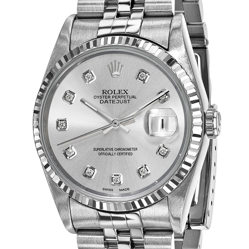 Pre-Owned Rolex Datejust 36mm Silver Dial Luxury Watch - View 6